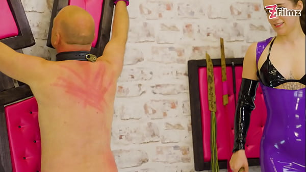 Dominatrix duo's spanking and whipping punishment 