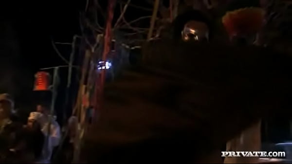 Mela sucks a dick while getting drilled as her big knockers bounce 