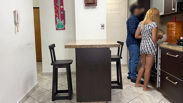 I like that my stepbrother fucks me while my cuckold husband is cooking it is very exciting that he can discover us ntr