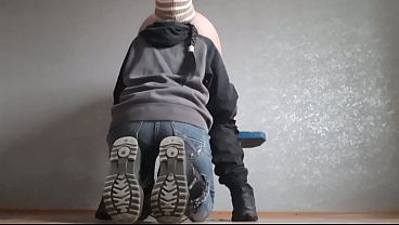 My lesbian student performs analingus for a good grade 