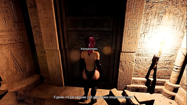 Lara cosplays as tifa a horny stone statue's big cock fucks her tight pussy hard 