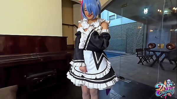 Zne cosplay rem from zero ft waifus juice & qrozne free scene 
