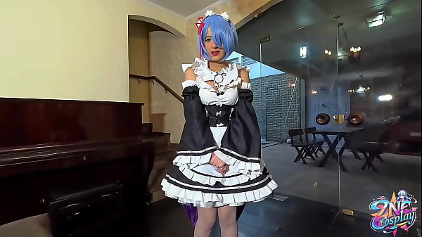 Zne cosplay rem from zero ft waifus juice & qrozne free scene 