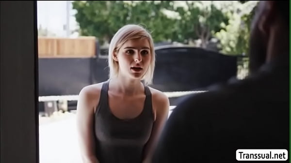 TS Ella finally sucks Daddys big cock