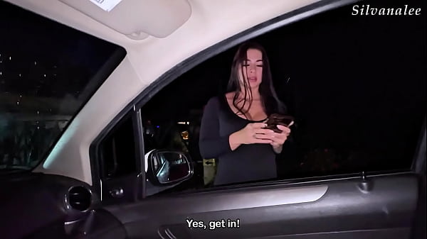 Hard fuck with the uber driver i made him cum twice and they almost saw us 
