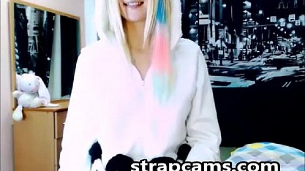 Cute teen with rainbow hair 