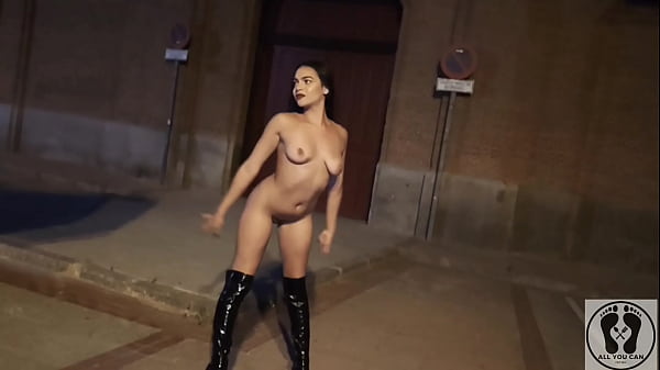 Crazy latina bitch outdoor public naked exhibitionism