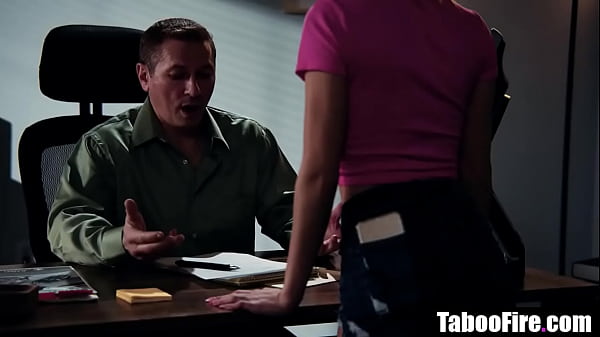 Slutty blonde teen fucked hard by career counselor 