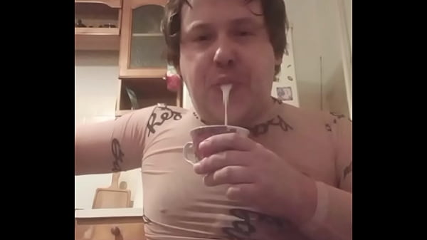 Play MP4 - New Video&colon; guy in stockings masturbates&comma; shakes his delicious ass&comma; produces a lot of cum&comma;eats cum and pours cum on his face&excl;