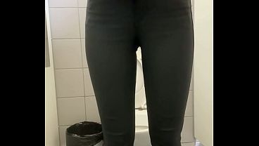 Two Videos Compilation: Girl In Skinny Jeans Pees In Public Toilets. Daily Pad In Panties thumbnail