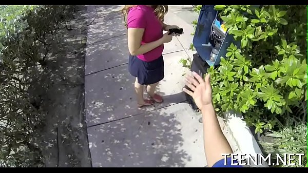 Attractive honey is giving a lusty blowjob for cash 