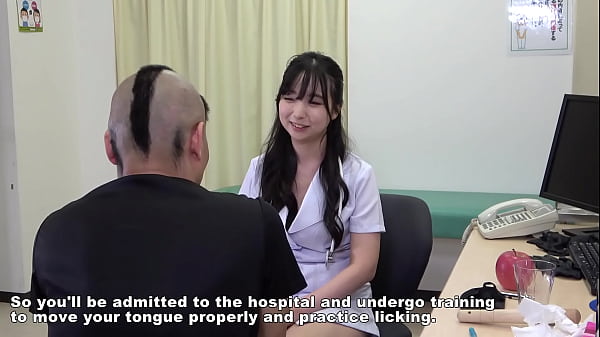 Japanese female doctor makes a masochist patient perform cunnilingus as a special treatment
