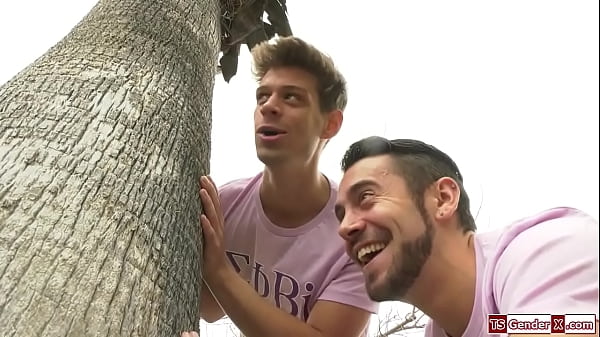 Trans coed catches a frat boy stealing her underwear and seduces him.He gives her a bj as the tgirl facefucks him.Then the shemale is barebacked 