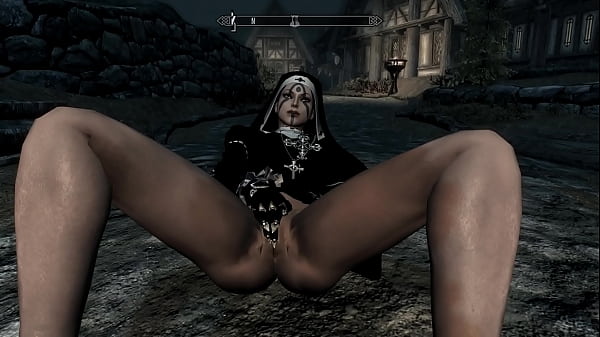 Skyrim 2nuns masturbating with_leather_gloves in front_of everyone