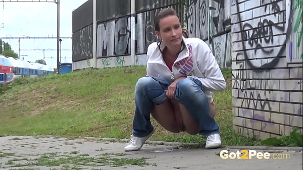 Got2pee Brings Another Desperately Peeing Girl In No Matter Where - Featuring Big Puddle thumbnail