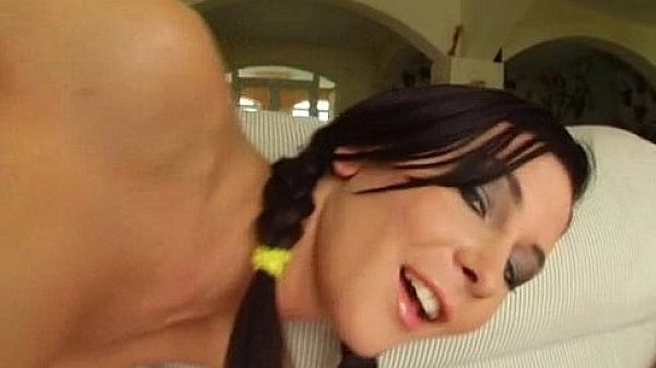 All internal a guy bangs a sexy brunette and cums in her pussy