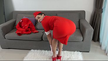 Stewardess of russian airline invited pilot home and fucked him anal pussy creampie trailer