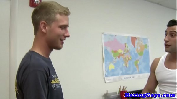 Twink student bounces on hard cock 