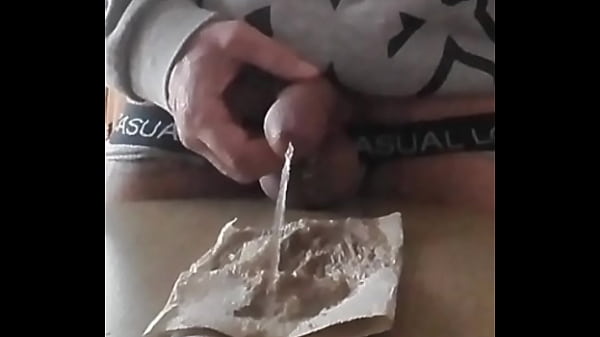 I piss and jerk off with my piss, my balls tied with a tie, full video not blurred 