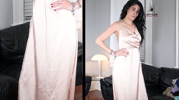 Jazmin tries a dress which turns out to be more of a nighty 