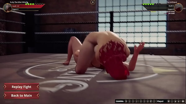 Ruby vs girlfriend {nf3d video game fighting mma femdom ring}