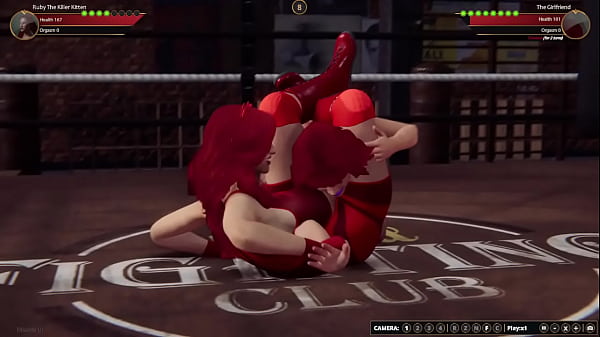 Ruby vs girlfriend {nf3d video game fighting mma femdom ring}