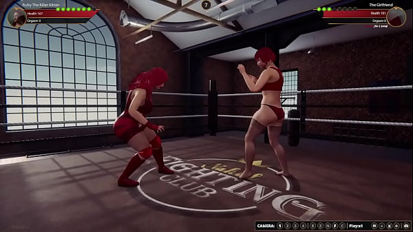 Ruby vs girlfriend {nf3d video game fighting mma femdom ring}
