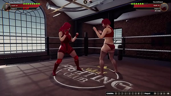 Ruby vs girlfriend {nf3d video game fighting mma femdom ring}