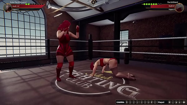 Ruby vs girlfriend {nf3d video game fighting mma femdom ring}