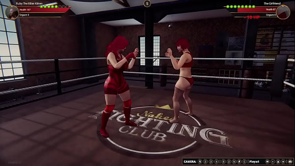 Ruby vs girlfriend {nf3d video game fighting mma femdom ring}