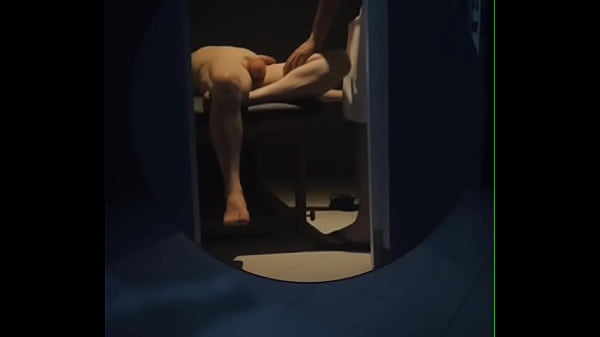 Amateur guy caught napping in a sauna cabin gets tied up and used sexually by a boy