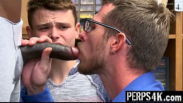 Repeat Teen Shoplifter and His Stepdad Avoid Cops by Tag-Teaming the Guard'_s Hard Cock - Perps4K