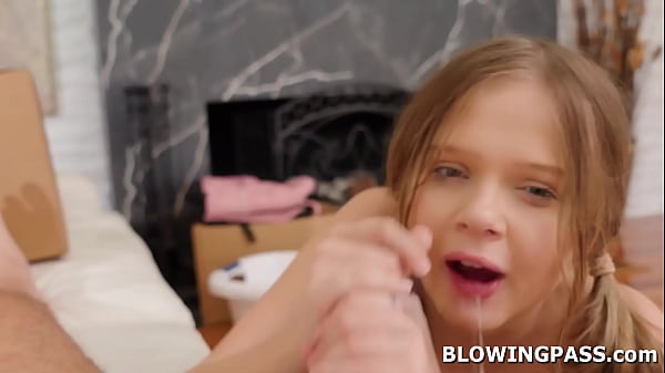 Teen coco lovelock is giving the logistics crew a tip for his strip naked then lets him lick her pussy before deepthroating his big cock