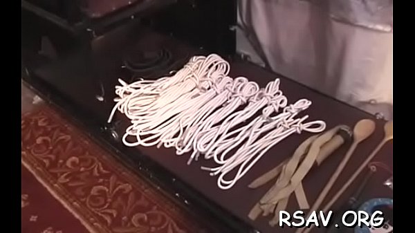 Fastened wench gets spanked hard 