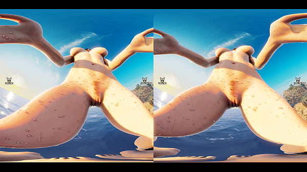 Lara Croft spending her lovely British accent outdoors in a shore under a sunset!