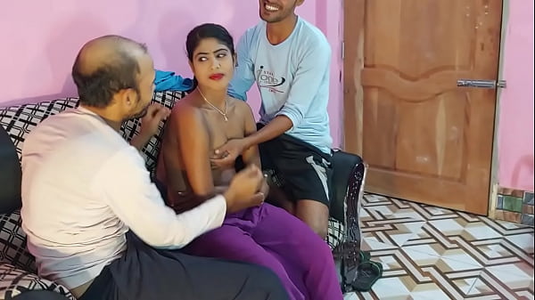 Play MP4 - Amateur threesome Beautiful horny babe with two hot gets fucked by two men in a room bengali sex &comma;&comma;&comma;&comma; Hanif and  Mst sumona and Manik Mia