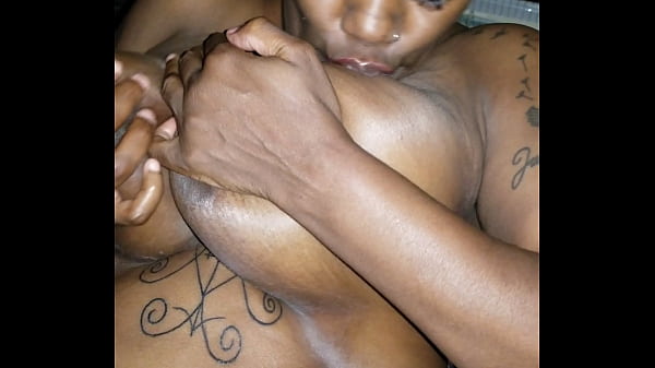 Licking breasts while riding