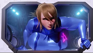 Samus aran descendo o cacete em rob&ocirc_s militares e indo pro espa&ccedil_o.