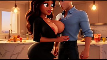 Hot Curvy Married Brazilian Wife Secretly Fucked By Young Neighbor In Kitchen Before Guests Arrive (ai Generated) thumbnail