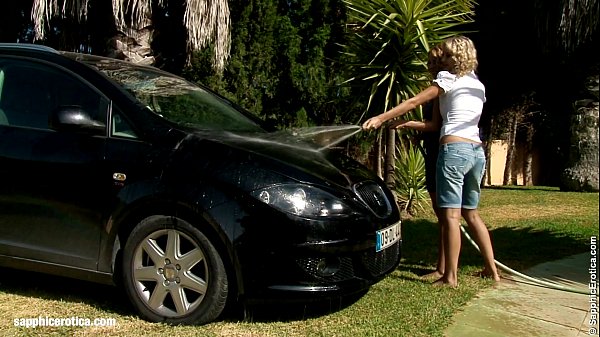 Play MP4 - Automobile Amour by Sapphic Erotica - sensual lesbian sex scene with Lena and Al