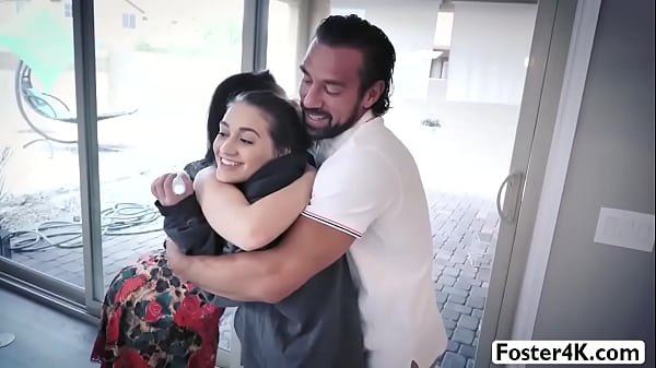 Horny couples johnny castle and milf babe crystal rush welcome their new sexy teen stepdaughter sera ryder with a luscious sexual encounter