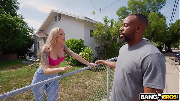 Horny hoe is home alone