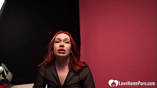 Redhead babe sucking me off in pov 