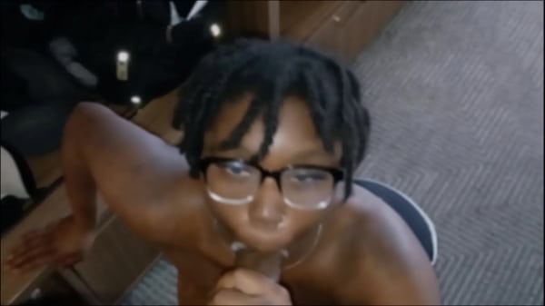 Darkchocolatebarbie makes her bf bust 3 nuts with cum on her face the whole time on vacation