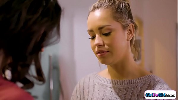 Girlfriend is worried because she put her gfs dress in the hot latin babe isn&rsquo;t mad and suggest to skip laundry for some start kissing and lick each others wet pussy