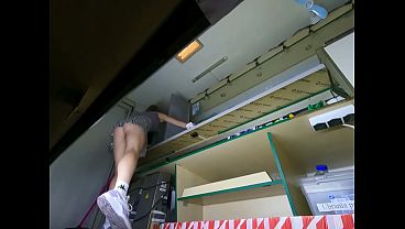 This stupid bitch has no idea abut the hidden camera 