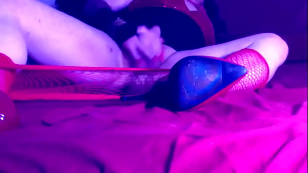 Crossdresser Drinks Her Own Sperm 