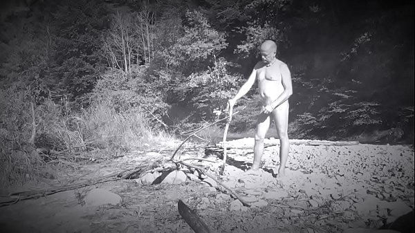 Play MP4 - Nudist playing with his uncut dick