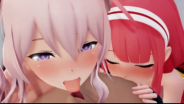 3d kantai shimakaze & kashima threesome