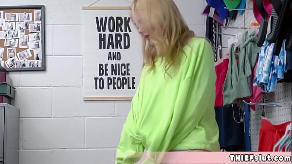 Play MP4 - Petite blonde chick shoplifter busted and now she is in trouble